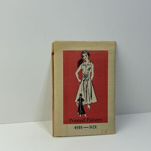 Dress Sash & Knot Tie Belt Size 14 UNCUT Pattern 4593 Rare Vintage 70s